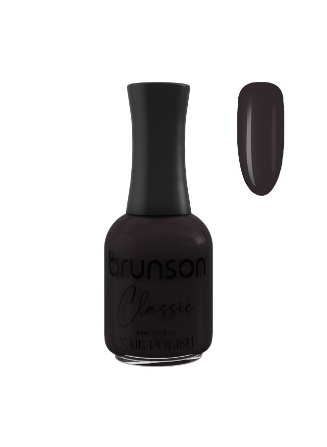 Brunson Classic Nail Polish 18ml Fast Dry Nail Lacquer Nail Harderner Normal Polish Glossy Gel Effect Quick Air Dry Long-Lasting Natural Nail Enamel Salon Quality Manicure Pedicure Regular Polish - Image 1